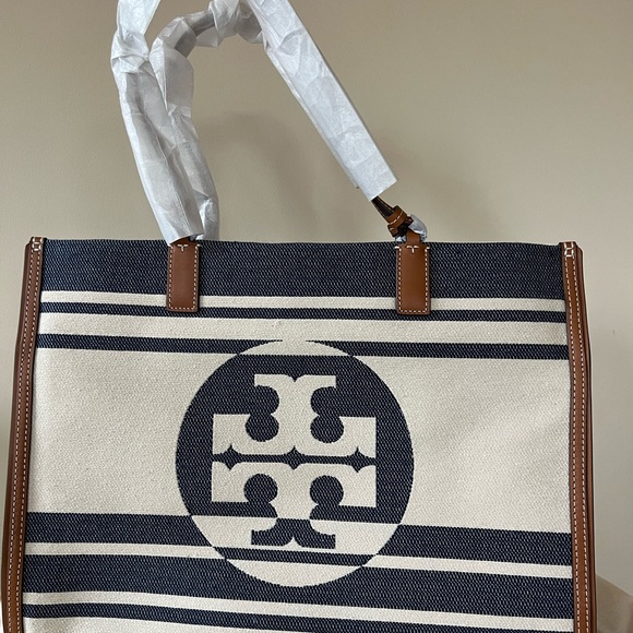Tory Burch Ella  stripe jacquard tote bag - Picture 2 of 15